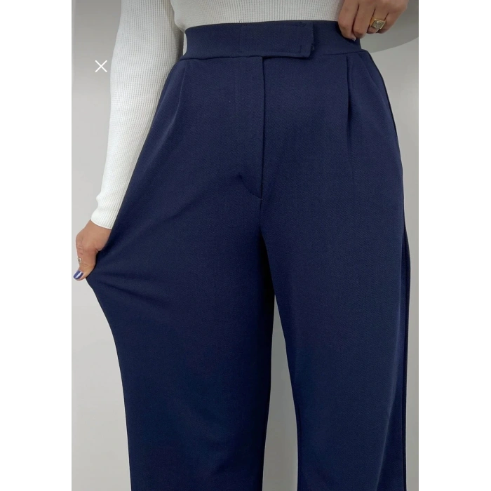 C LACİVERT CIRTLI KORSAJ PANTOLON