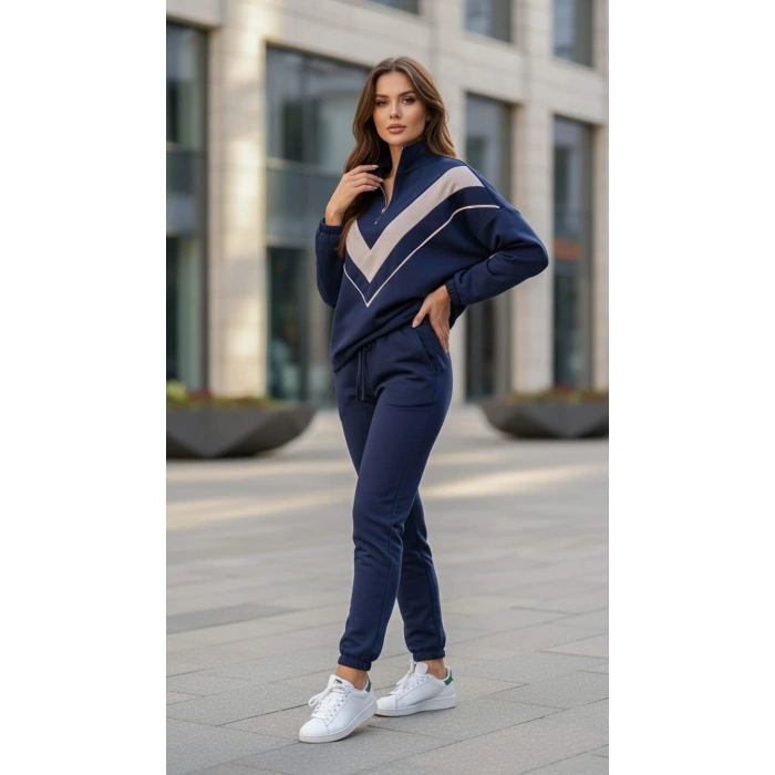 Lacivert Oys garnili takım v