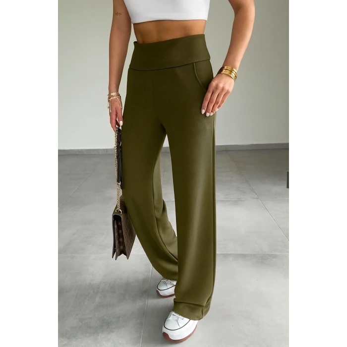 HAKİ KORSAJ KEMER PANTOLON