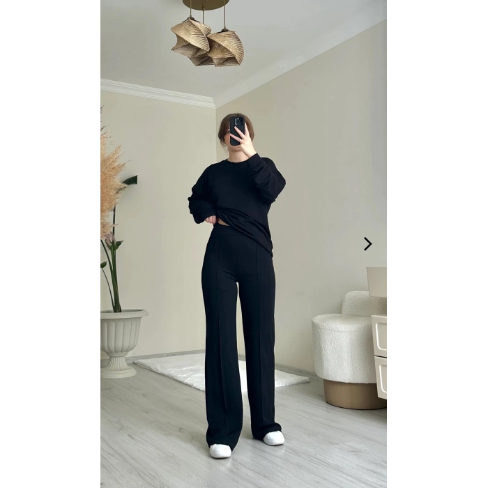 OYS MODAL KUMAŞ SİYAH DÜZ TAKIM