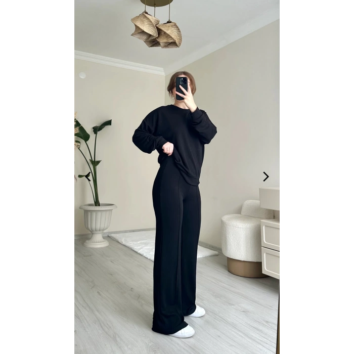 OYS MODAL KUMAŞ SİYAH DÜZ TAKIM