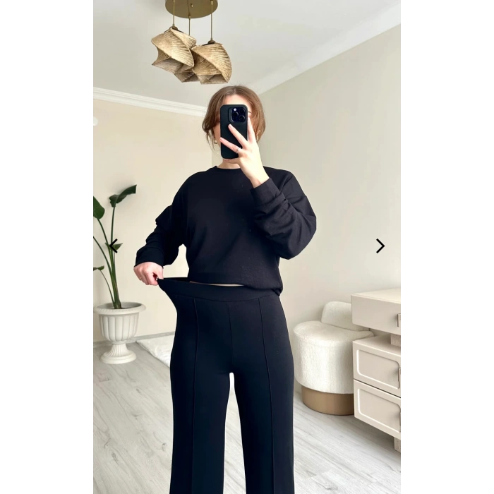 OYS MODAL KUMAŞ SİYAH DÜZ TAKIM