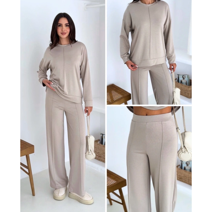 OYS MODAL KUMAŞ KREM ÇIMALI TAKIM