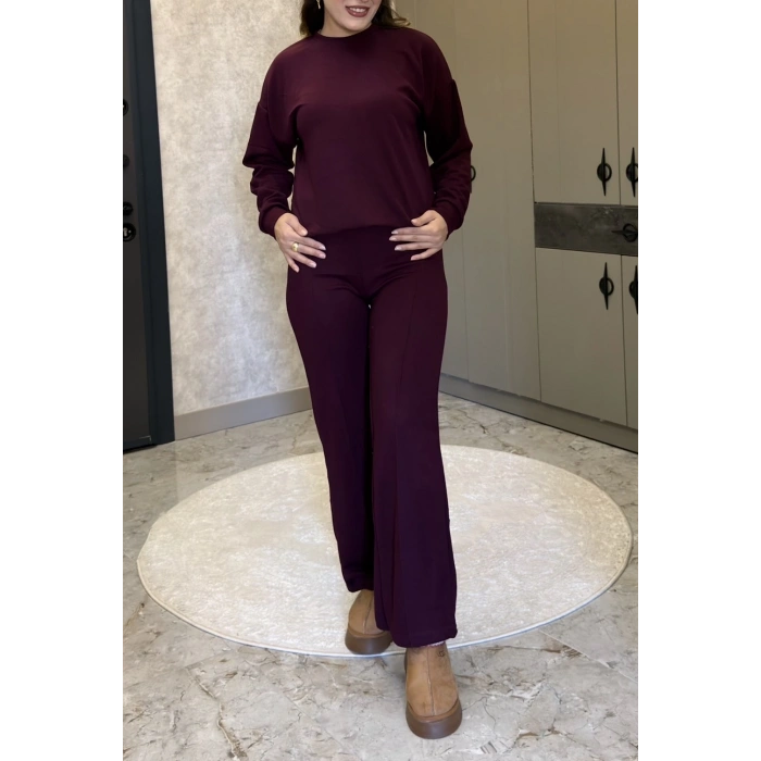 OYS MODAL KUMAŞ BORDO DÜZ TAKIM