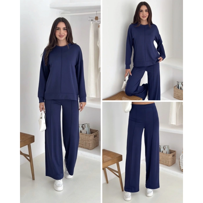 OYS MODAL KUMAŞ LACİVERT ÇIMALI TAKIM