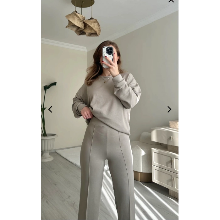 OYS MODAL KUMAŞ BEJ DÜZ TAKIM