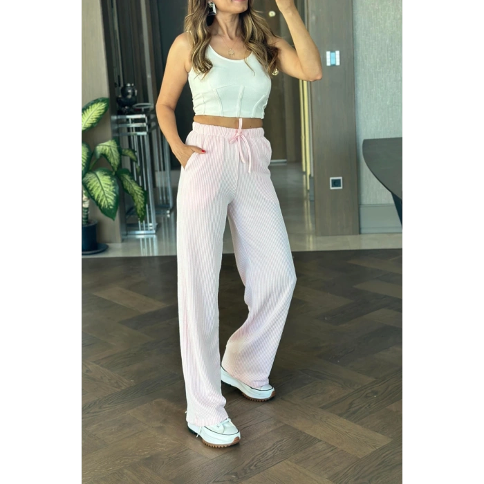 Paris pantolon pembe