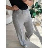 Gri keten pantolon