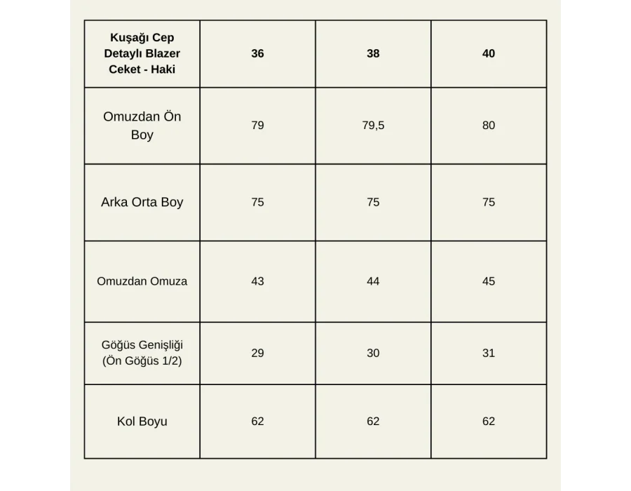 Kuşağı Cep Detaylı Blazer Ceket - Haki