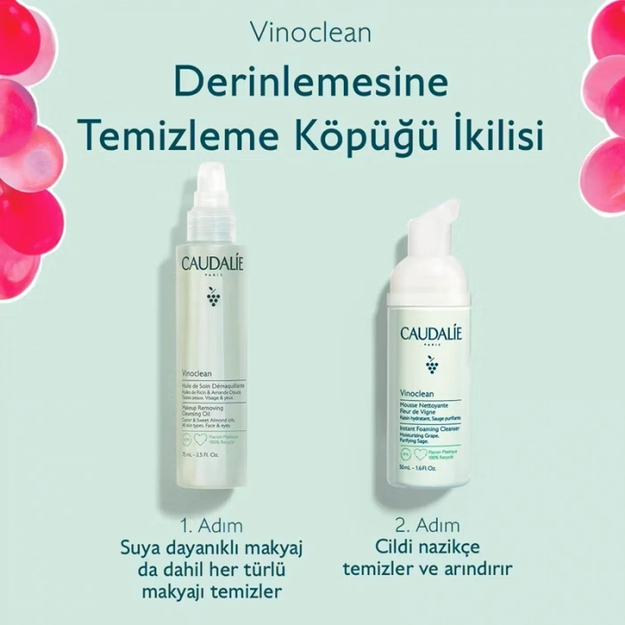 Caudalie Vinoclean Derinlemesine Temizleme Köpüğü İkilisi