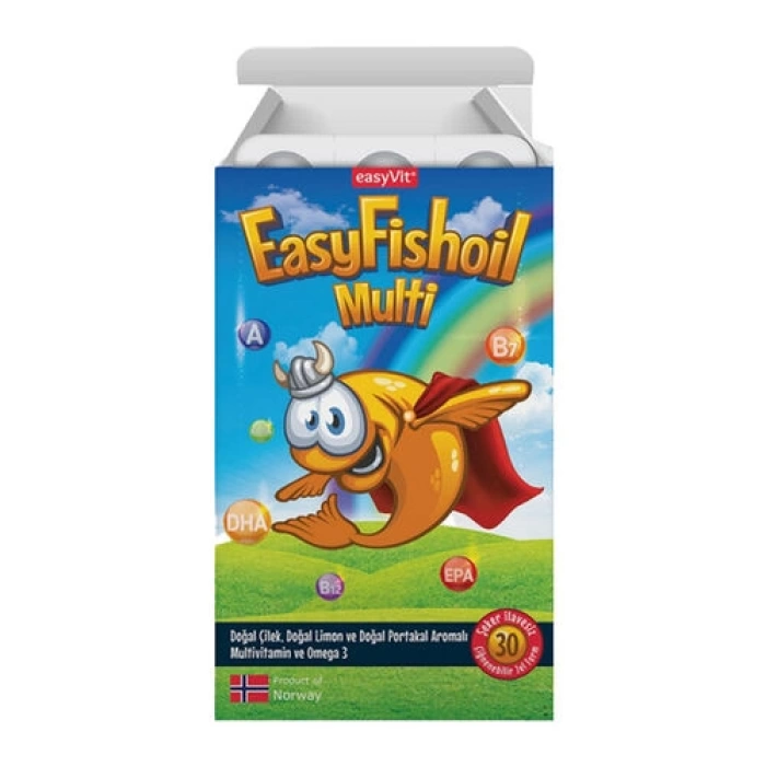 EasyVit Multi + Omega 3 Çiğnenebilir Tablet 30 Adet