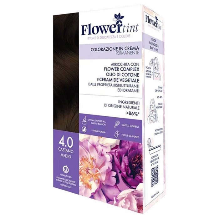 Flowertint Colorazione In Crema Saç Boyama Kiti 4.0 Orta Kahverengi