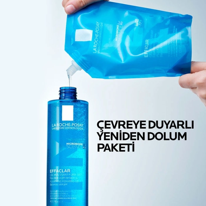 La Roche Posay Effaclar Yağlı Ciltler için Temizleme Jeli 400ml - Refill