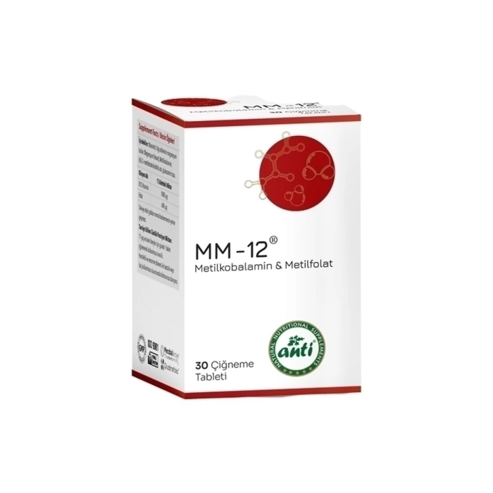 MM-12 Metilkobalamin Çiğneme Tableti 30 Tablet