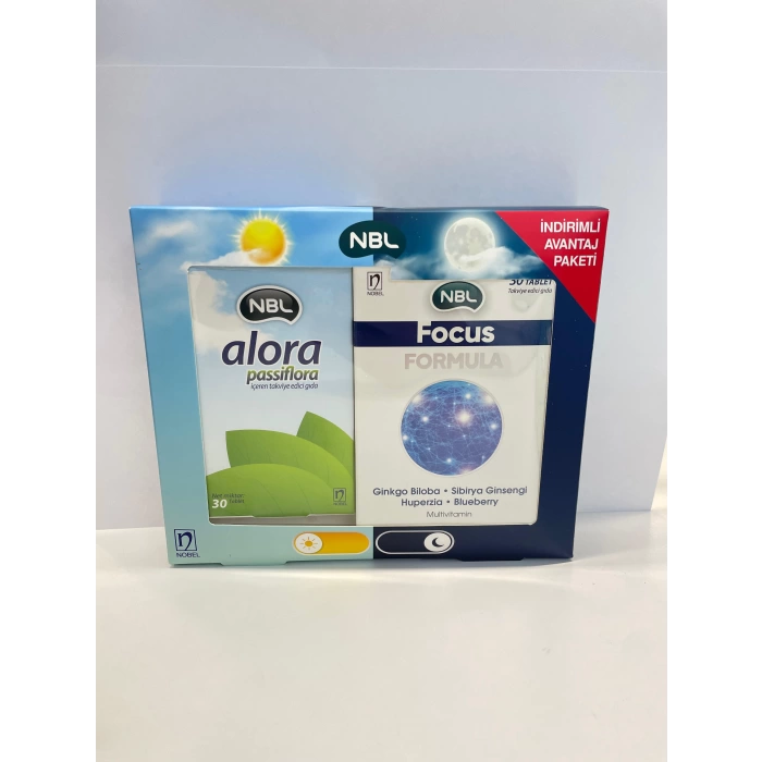 NBL ALORA passiflora 30 Tablet + NBL FOCUS FORMULA 30 Tablet AVANTAJ PAKETİ