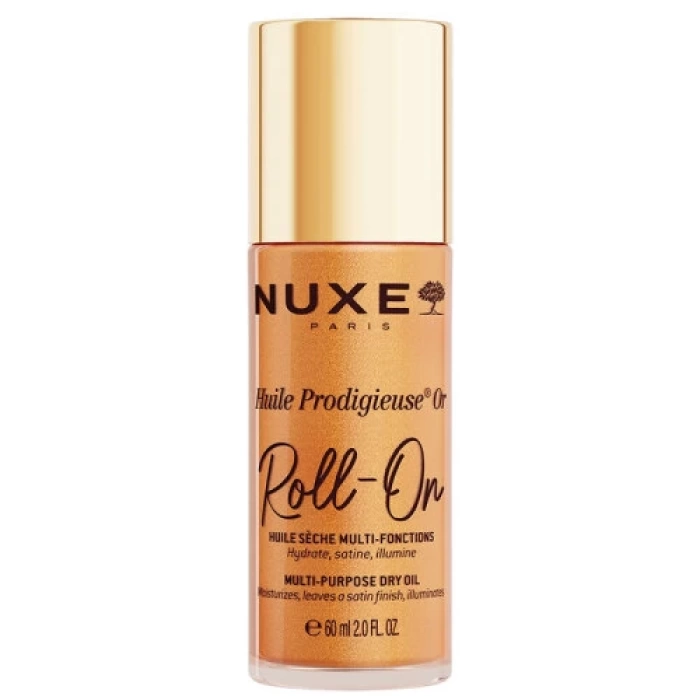 Nuxe Huile Prodigieuse OR Roll-on Çok Amaçlı Simli Kuru Yağ 60 ml