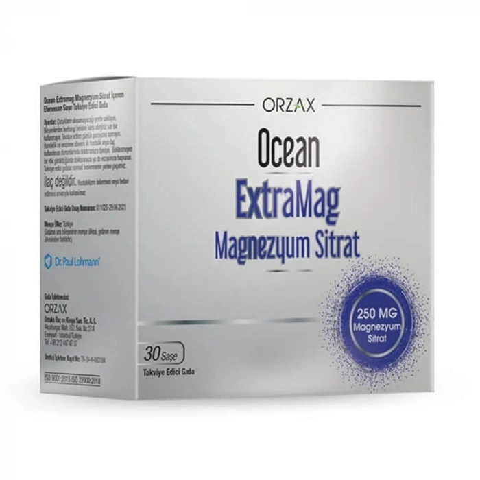 Ocean ExtraMag Magnezyum Sitrat 250 mg 30 Saşe