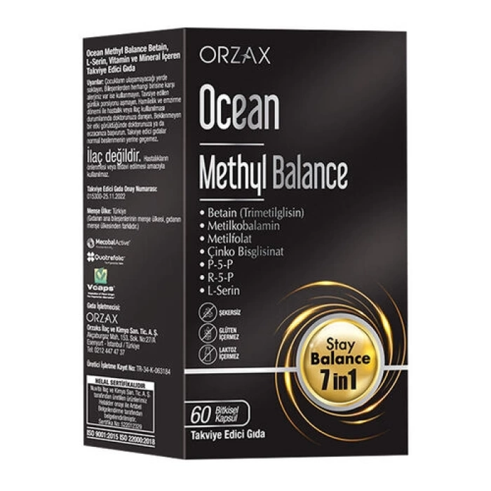 Orzax Ocean Methyl Balance Takviye Edici Gıda 60 Kapsül