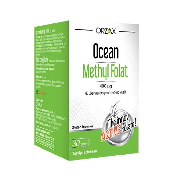 Orzax Ocean Methyl Folat 30 Tablet