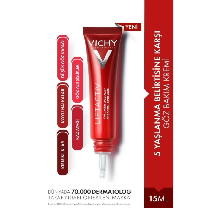 Vichy Liftactiv Collagen Specialist Yaşlanma Belirtilerine Karşı Göz Bakım Kremi