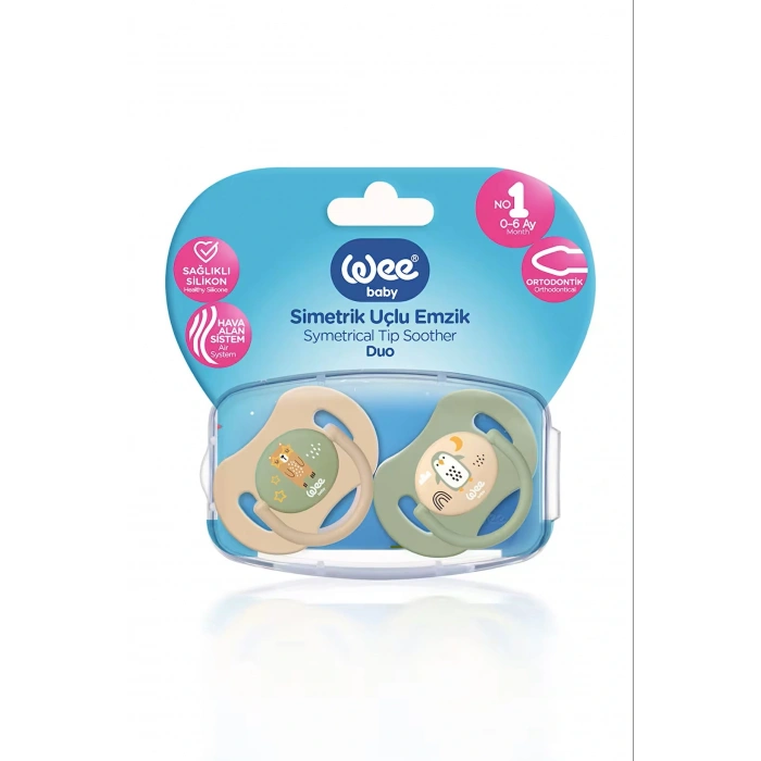 Wee Baby Duo Simetrik Uçlu Emzik 0-6 Ay No:1