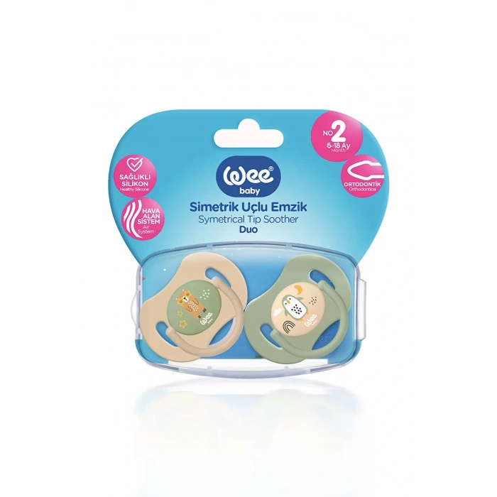 Wee Baby Duo Simetrik Uçlu Emzik 6-18 Ay No:2