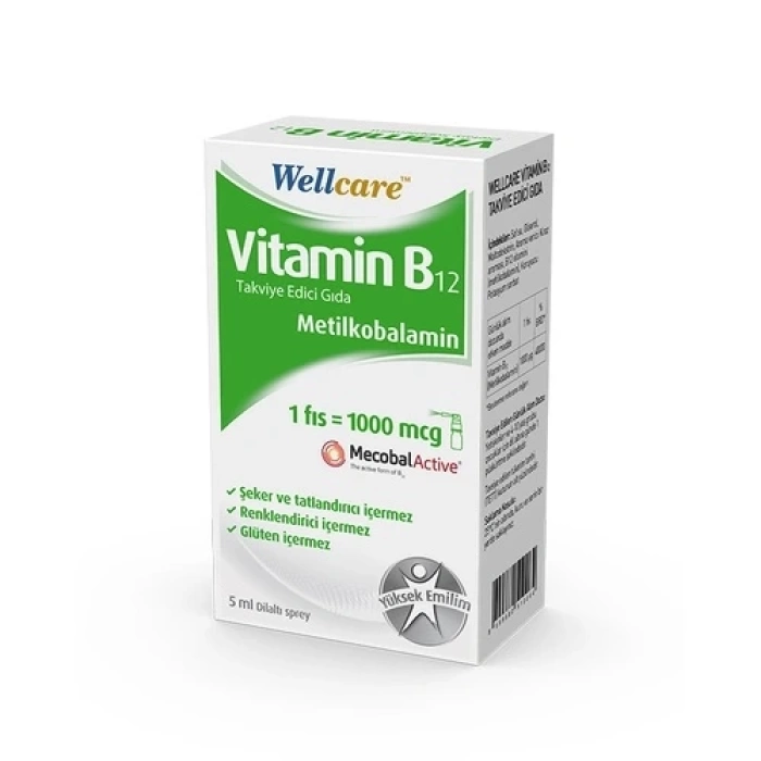 Wellcare Vitamin B12 Takviye Edici Gıda 5ml