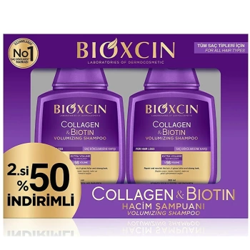 Bioxcin Collagen Biotin Hacim Şampuanı 300 ML 2.si %50 İndirimli