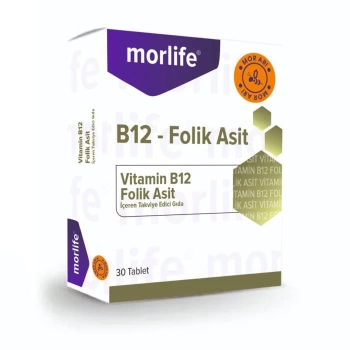 Morlife B12 – Folik Asit 30 Çiğneme Tablet