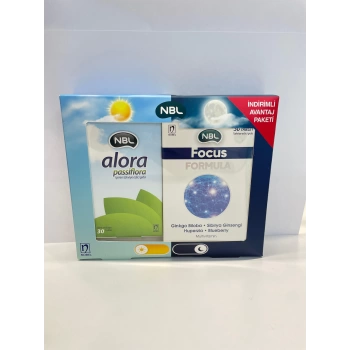 NBL ALORA passiflora 30 Tablet + NBL FOCUS FORMULA 30 Tablet AVANTAJ PAKETİ