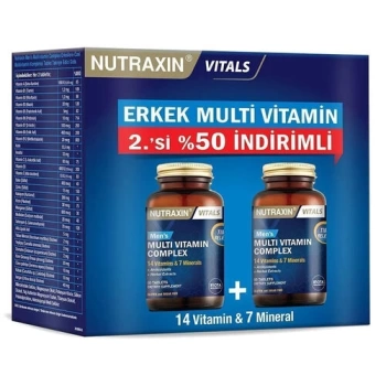 Nutraxin Mens Multi Vitamin Complex Avantaj Paket - 2. % 50 İndirimli