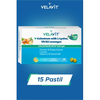 Velavit V- Colostrum With L-lysine Vitamin B2 Lozenges 15 Pastil