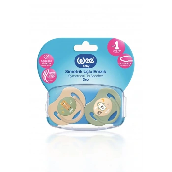 Wee Baby Duo Simetrik Uçlu Emzik 0-6 Ay No:1