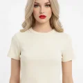 crop kısakollu body ekru