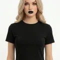 crop kısakollu body siyah