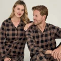 9209-kadın ekose pijama takım