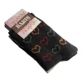 Peace Heart Patterned Lycra Womens Sock Pair