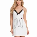 Clear Printed White Summer Dress 2414