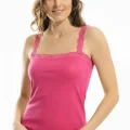 Clear Womens Rose Lace Tank Top Elestan 2183