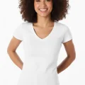 Clear Ladies Short V-Neck 2132