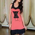 Clear Womens Tulle Nightgown Dress
