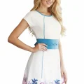 Clear Womens Floral Pattern Dress 2672