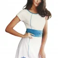 Clear Womens Floral Pattern Dress 2672