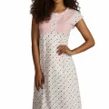 Clear Womens Ecru Color Nightgown Code 138