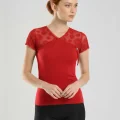 Berrak Womens Flocked Crepe Tank Top Elastane 2174