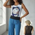 Clear Womens Face Printed Capri Set 2678