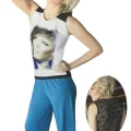 Clear Womens Face Printed Capri Set 2678