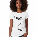 Clear Love Printed Womens T-Shirt 8007