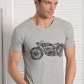 Clear Motorcycle Printed Mens T-Shirt 1049