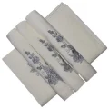 Bulteks Sparkling Embroidered Velvet Beige Hand Towel 30x50 Pattern 5